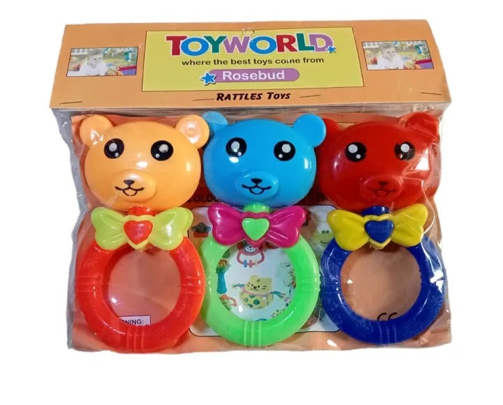 Pack Of 3 Rattle Set For New Born Baby