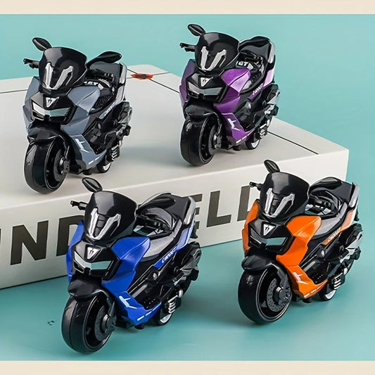 1PC Motorcycle Model Toy with Movable Handle & Openable Seat