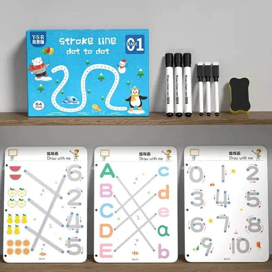 64Pages Magic Learning & Writing Book (with 2 Markers)