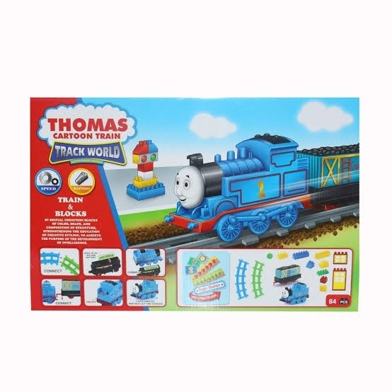 Cartoon Track Train 11Pc Set For Kids