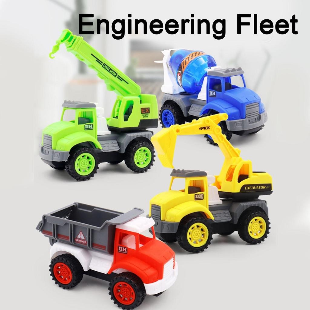 Pack Of 4 - Construction Car Set