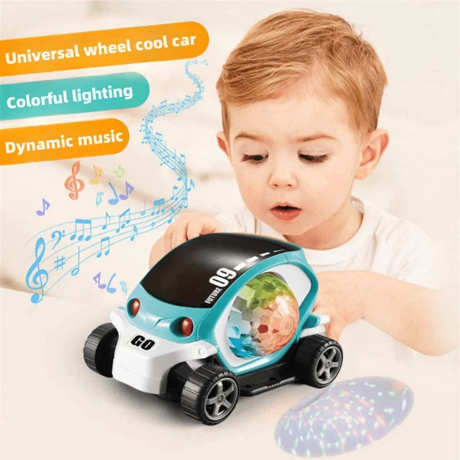 3D Rotating Luminous Light Music Car