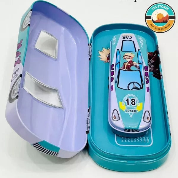 2Pc/Set Car Shape Metal Pencil Box