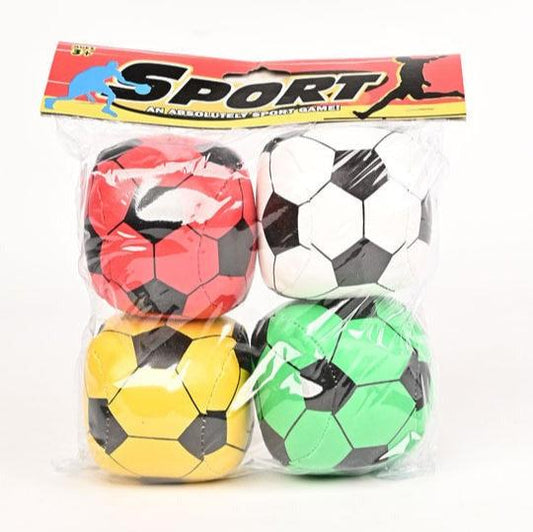 Pack of 4 Colourful Soccer Football Stress Ball